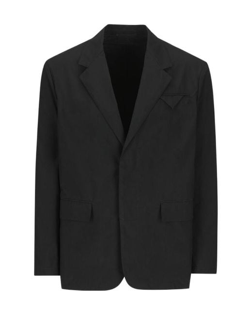 Prada Black Single-Breasted Tailored Blazer for men