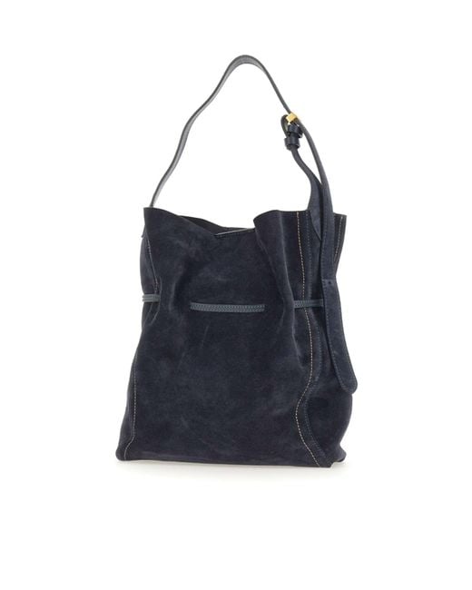 Gianni Chiarini Blue Sienna Bucket Shoulder Bag