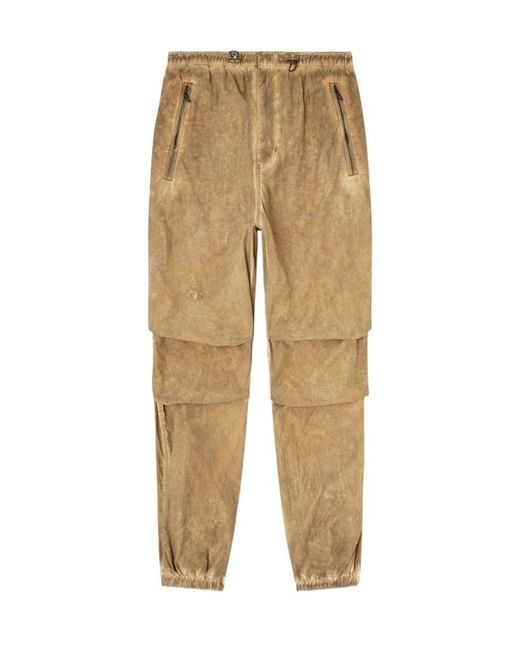 DIESEL Natural P-Stitch-Treat Zip-Pocket Trousers for men