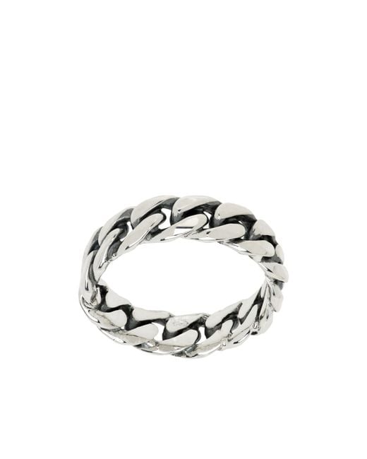 Emanuele Bicocchi White Chain Ring for men