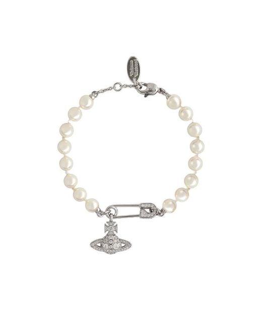 Vivienne Westwood White Orb-Detail Bead Bracelet