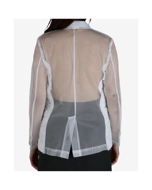 Comme des Garçons Gray Single-Breasted Blazer