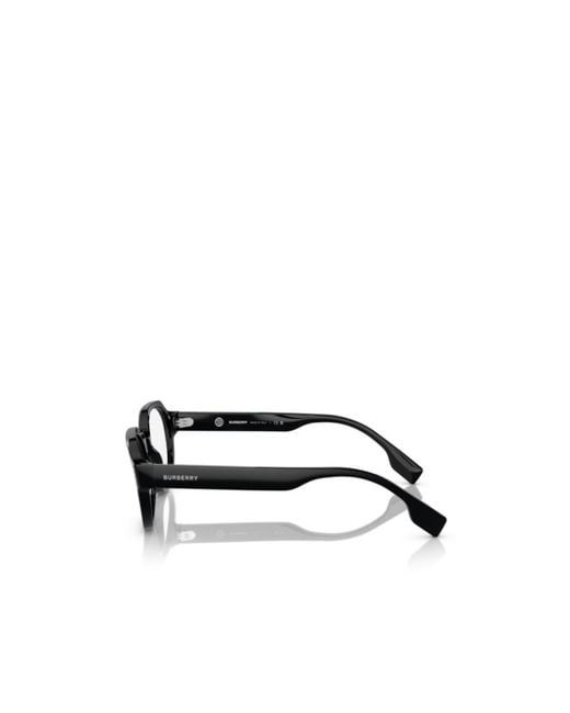 Burberry White Eyewear Round Frame Glasses for men