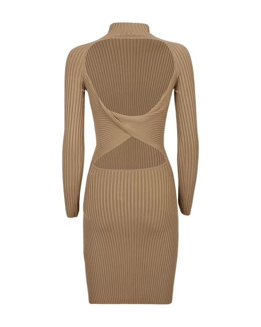 Dion Lee Natural Twist Cut-Out Ribbed Dress
