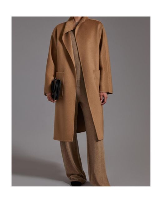 Max Mara Brown Lilia Belted Hooded Coat