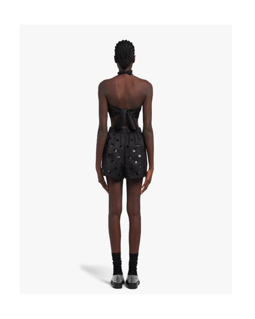 Prada Black Re-Nylon Sequinned Shorts