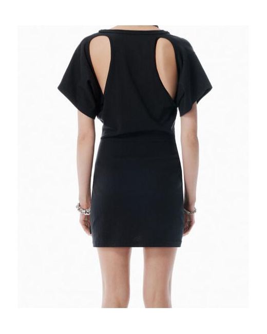 T By Alexander Wang Black Deconstructed Short Dress