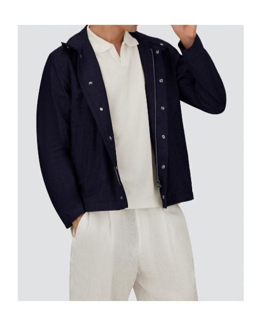 Herno Blue High-Neck Jacket for men
