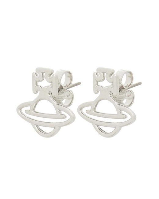 Vivienne Westwood White Logo Earrings