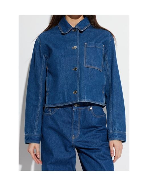 Maison Kitsuné Blue Maison Kitsuné Denim Cropped Jacket