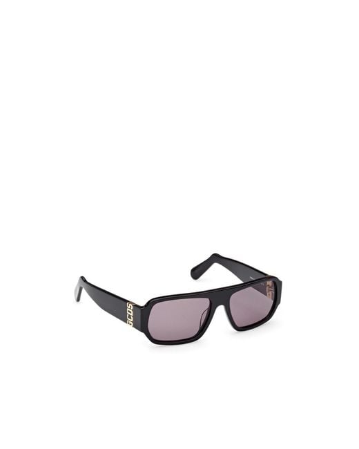 Gcds White Geometric Frame Sunglasses for men