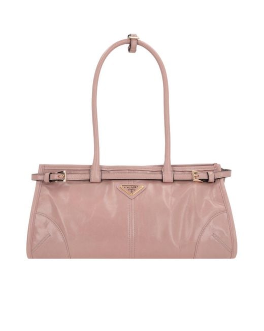 Prada Pink Bonnie Medium Leather Handbag