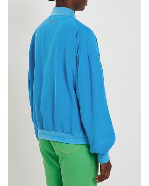 Versace Blue Silk Jacket