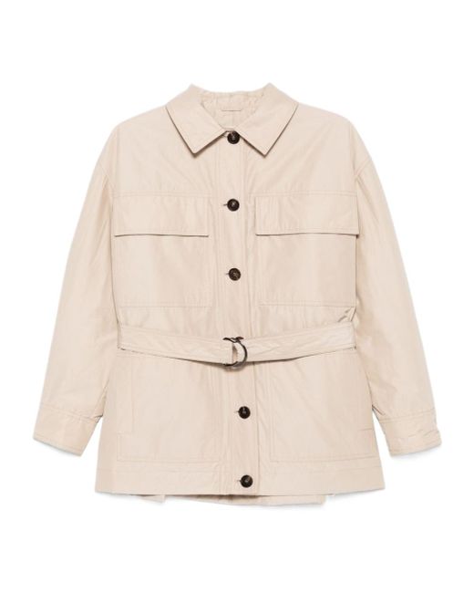 Brunello Cucinelli Natural Belted Jacket