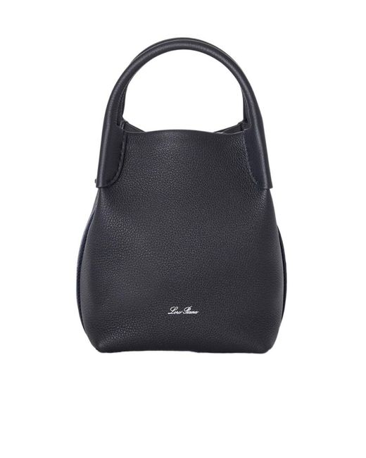 Loro Piana Blue Bale Micro Bucket Bag