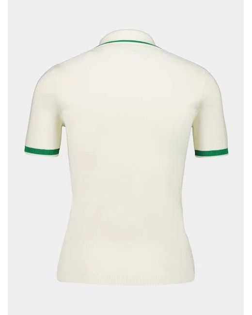 Valentino Green Zip Detailed Short-Sleeved Knitted Top