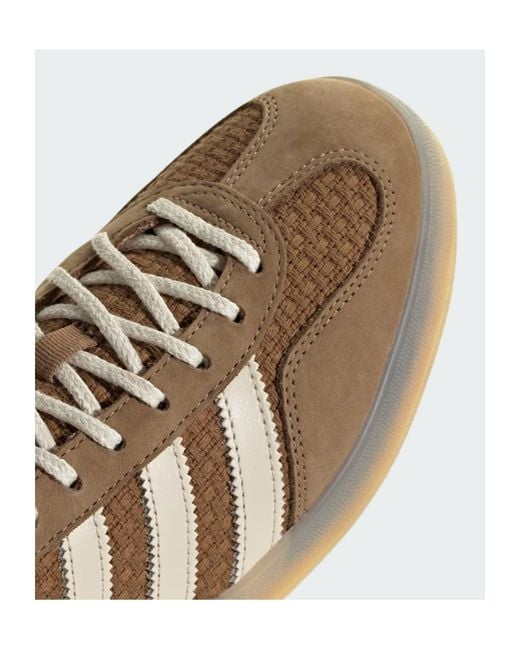 Adidas Brown Originals Gazelle Indoor Low-Top Sneakers for men