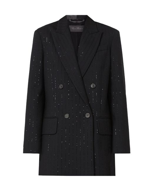 Max Mara Black Appia Double Breasted Blazer