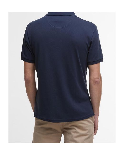 Barbour Blue Hylton Short-Sleeved Polo Shirt for men
