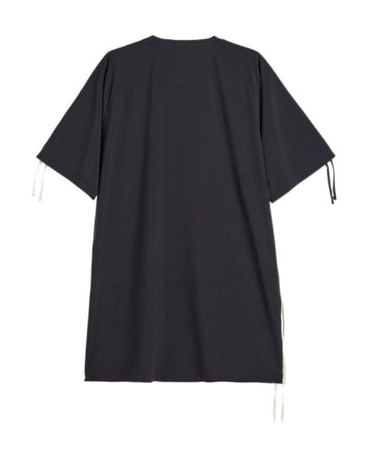 Y-3 Black Cinch 3 Stripes Oversized T-Shirt Dress for men