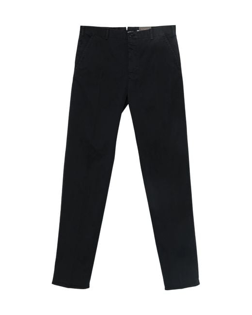 Incotex Black Straight-Leg Casual Trousers for men