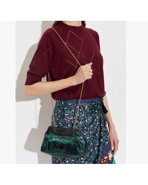Dries Van Noten Green Chain Shoulder Bag