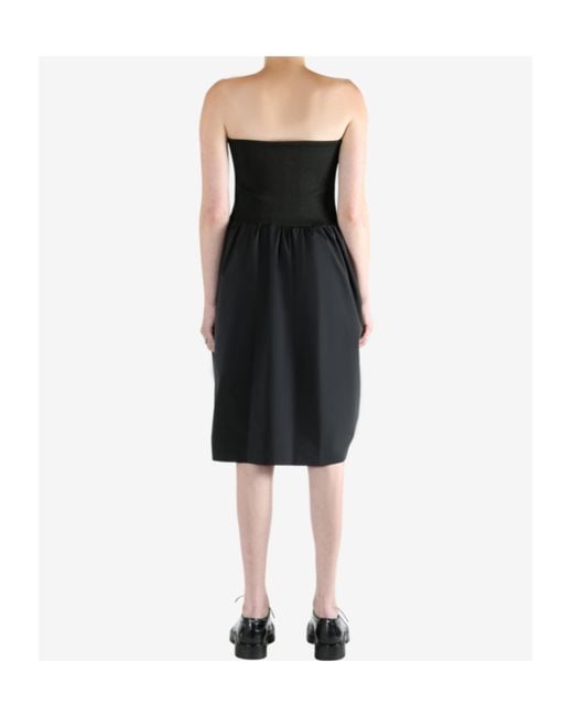 Amomento Black Shirring Flare Skirt