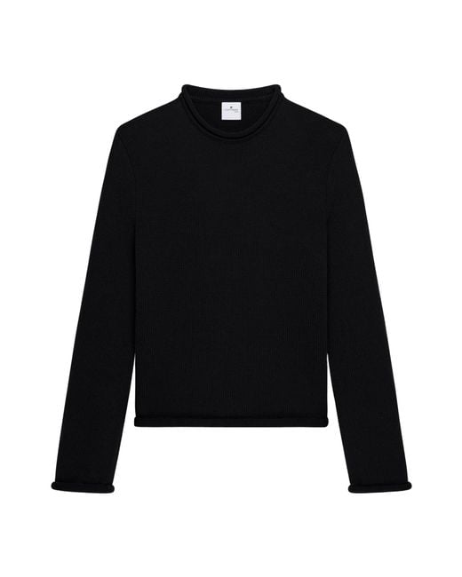 Courreges Black Crew-Neck Sweater for men