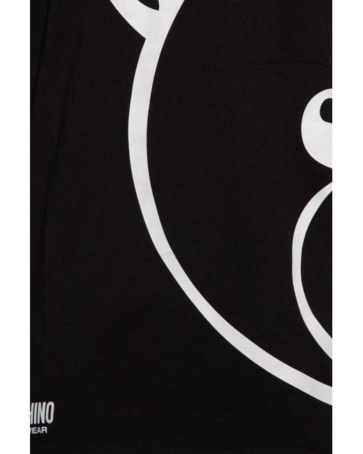 Moschino Black Logo Short-Sleeved T-Shirt for men