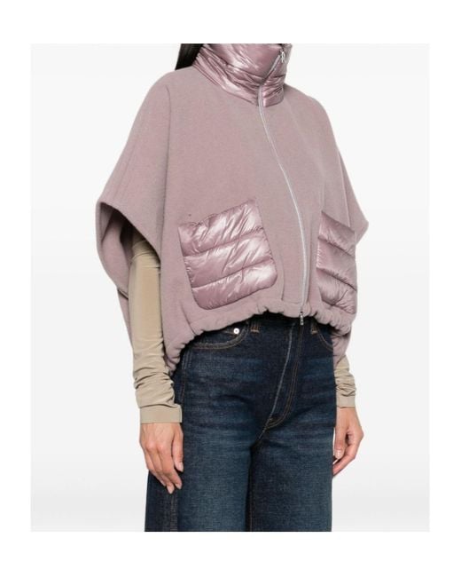 Herno Purple A-Shape Resort Short Poncho