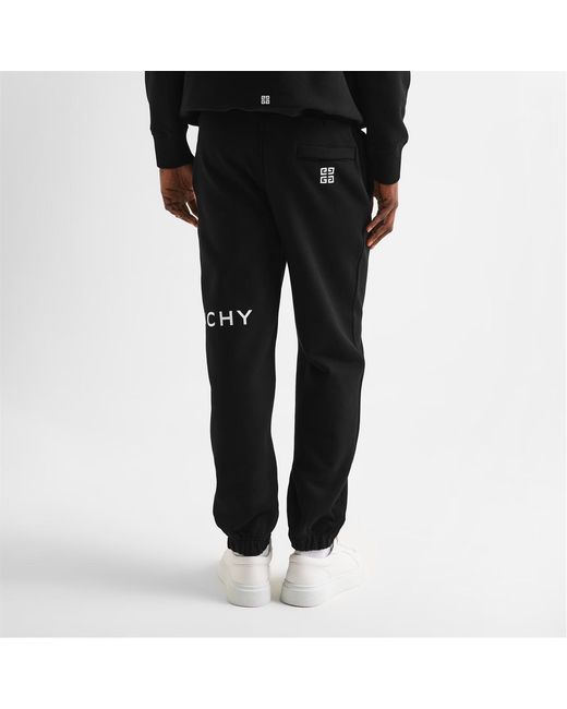Givenchy Black Giv Closed Hem Fleece Slim Fit Joggers for men