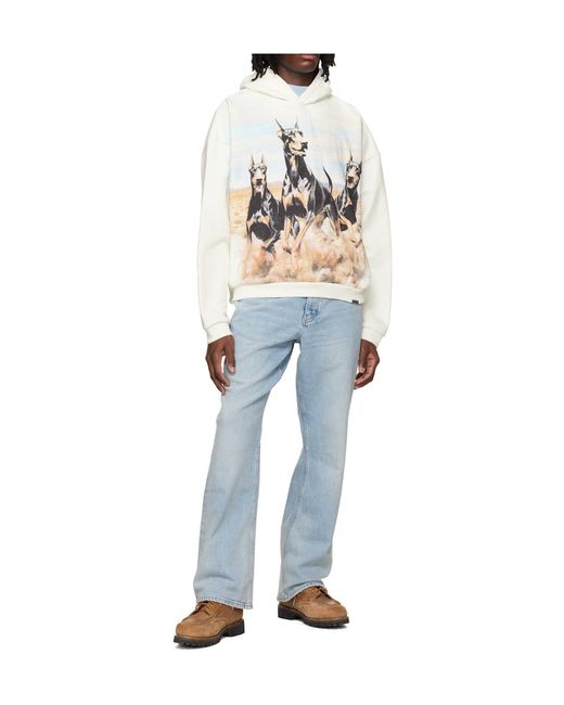 Represent White Long-Sleeved Hoodie for men