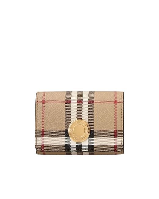 Burberry Natural Check Pattern Chained Wallet