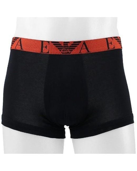 Emporio Armani Black Logo-Waist Boxer Briefs (Pack Of Two) for men