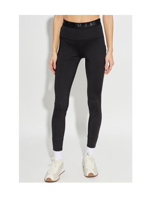 Michael Kors Black Michael Logo Waistband Stretch Leggings