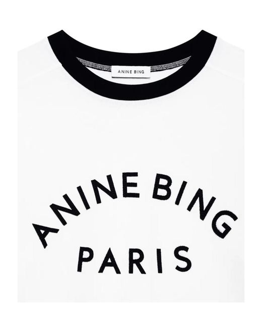 Anine Bing White Jaylin Tee Paris