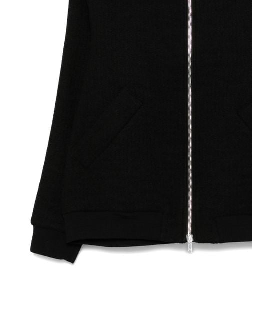 Barena Black Zip-Front Ribbed Jacket