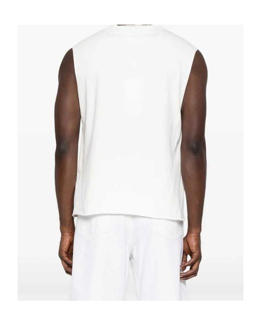 MM6 by Maison Margiela Natural Logo-Patch Vest for men
