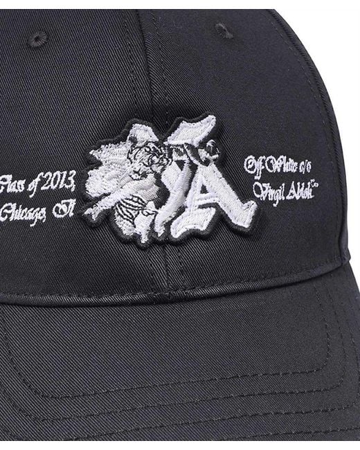 Off-White c/o Virgil Abloh Blue Drill Embroidered Cap for men