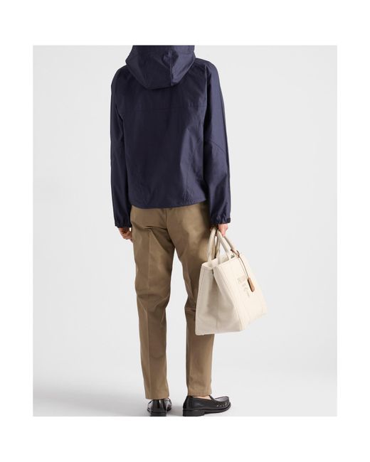 Prada Blue Cotton Jacket for men