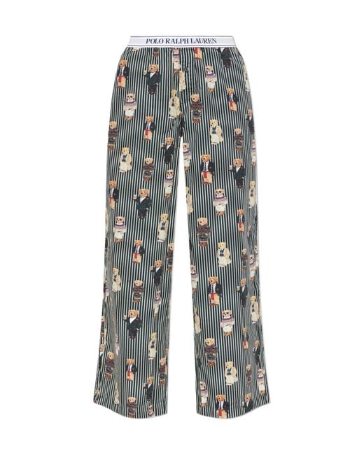 Polo Ralph Lauren Gray Elastic-Waist Pajama Pants