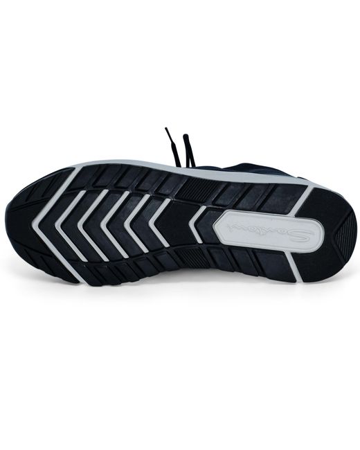 Santoni Blue Flin Slip-On Sneakers for men