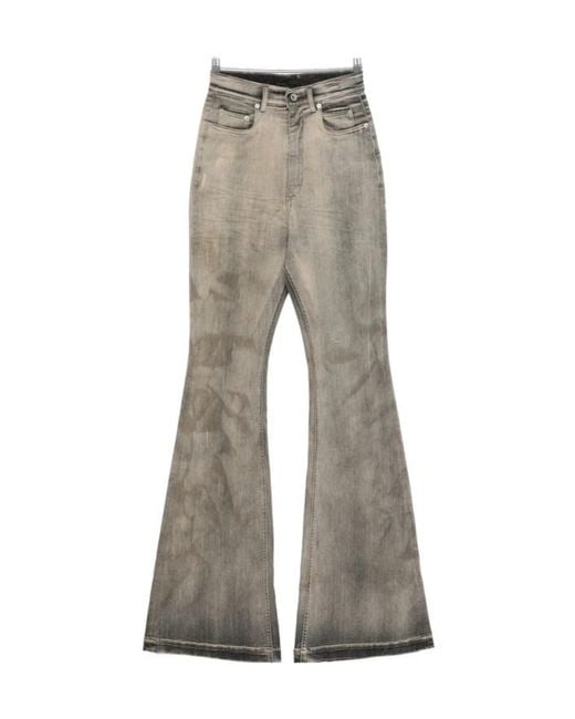 Rick Owens Gray Botan Bootcut Jeans
