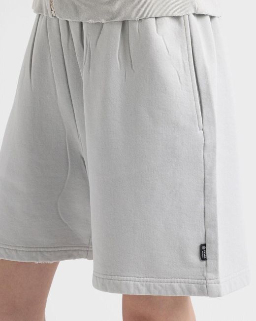 Prada Gray Cotton Fleece Shorts