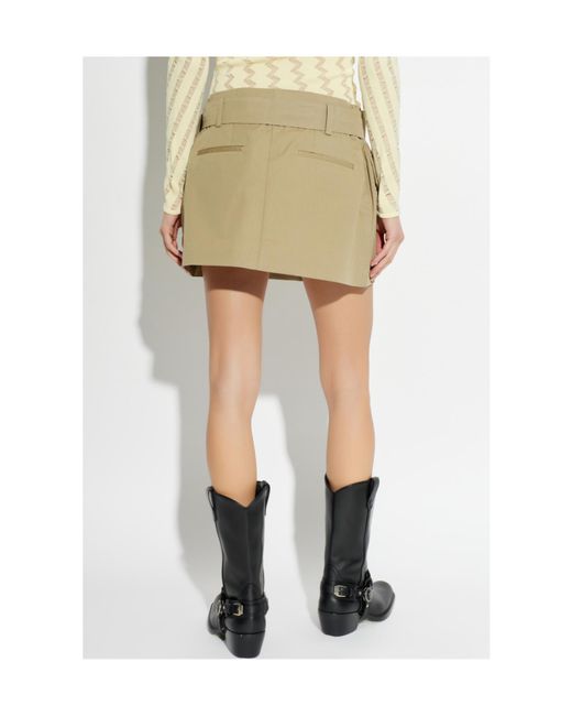 IRO Natural Belt Loop Mini Skirt