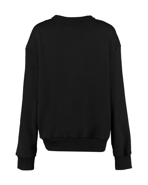 Versace Black Embroidered Cotton Sweatshirt