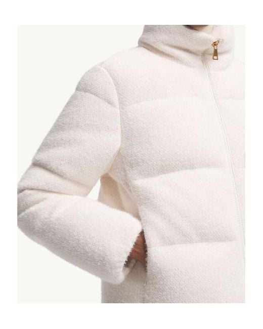 Moncler White High-Neck Padded Jacket