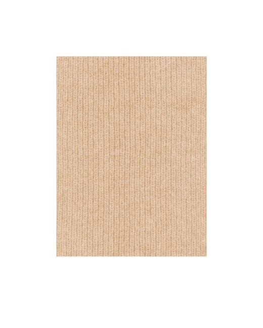 Dries Van Noten White Ribbed Knit Scarf for men