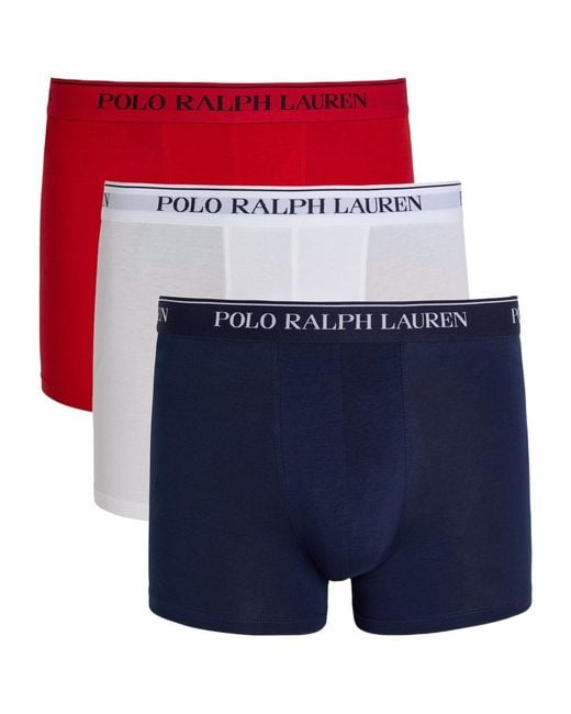 Polo Ralph Lauren Blue Classic Logo-Jacquard Stretch-Cotton Trunks for men