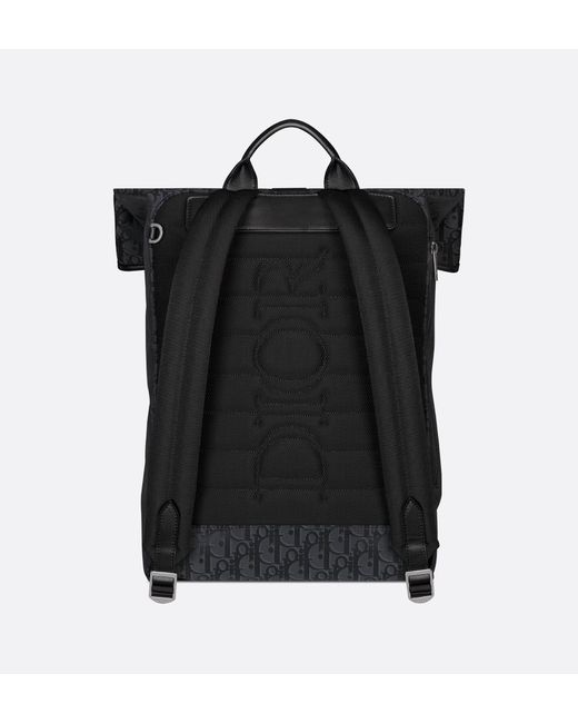 Dior Black Trek Roll Top Backpack for men